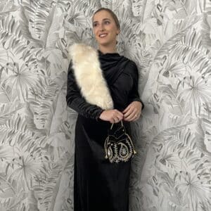 Vestido negro tercipelo