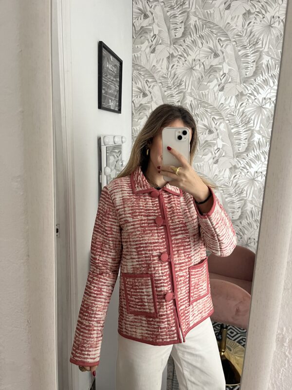 Chaqueta estampada coral